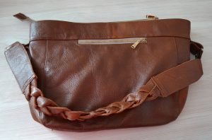 full grain leather diaper bag