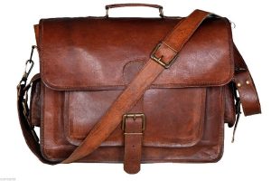 brown leather bag